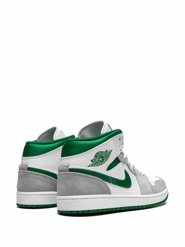NIKE AIR JORDAN 1 MID GREY PINE GREEN
